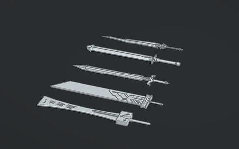 FF7 Sword keychains   