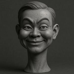 Creepy Ventriloquist Dummy 3D Model – STL Files for Printing – Articulated Head, Hands, and Shoes
