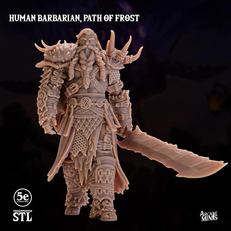 Human Barbarian Male, Path of Frost