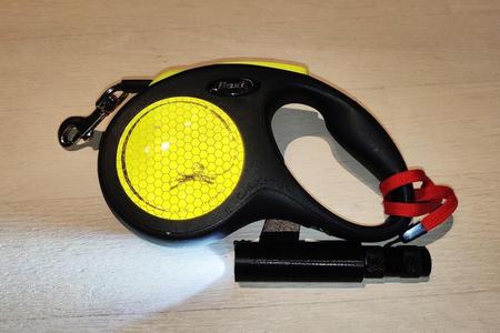 Flexi leash flashlight holder - flexikoppel 