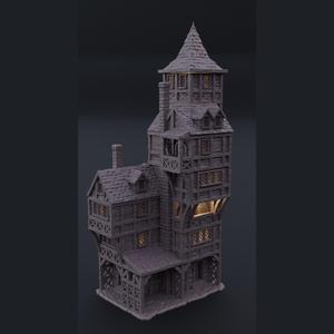 Medieval Long Building - Tabletop Terrain - 28 MM
