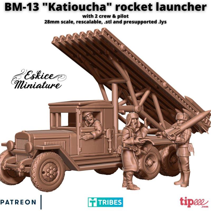 Katioucha rocket launcher BM-13 - 28mm