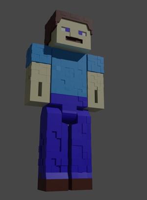 Articulated Minecraft Steve - Full Color (AMS Ready)