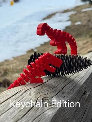 Flexi Rex + Flexi Raptor Keychain Edition   