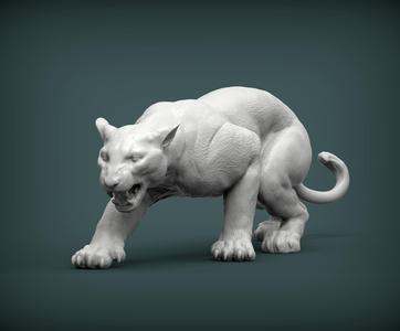 Panther on the hunt 3D print model