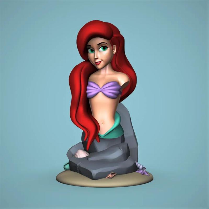 Ariel Bust -Little Mermaid Fanart   