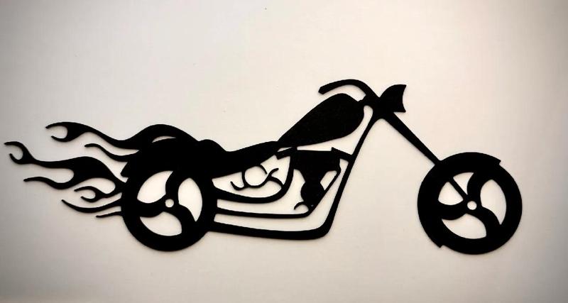 Harley Davidson Chopper Wall Art   