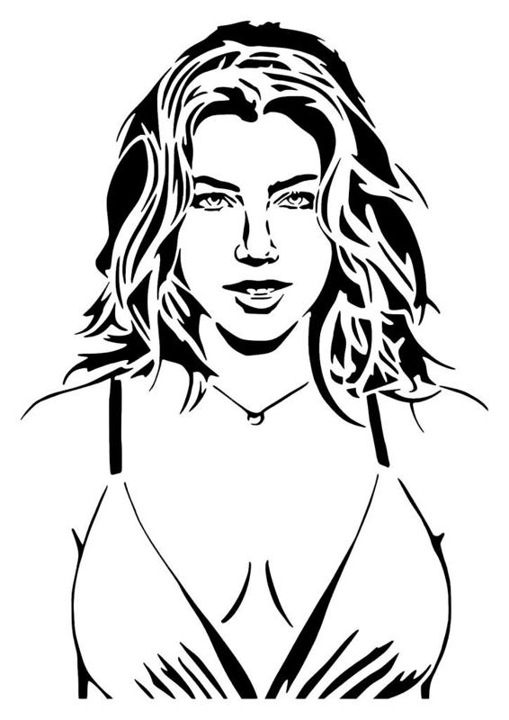 Girl stencil 78