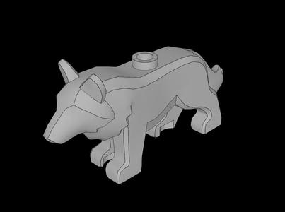 Lego Compatible (6649.dat) Animal Wolf   