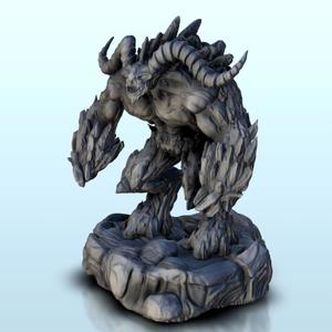 Rock demon with horns - Creature Darkness War 15mm 20mm 28mm 32mm