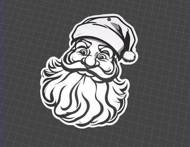 Santa III decoration .3mf .stl colors x3   