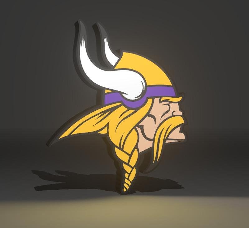 Minnesota Vikings Logo Lightbox Lamp LED