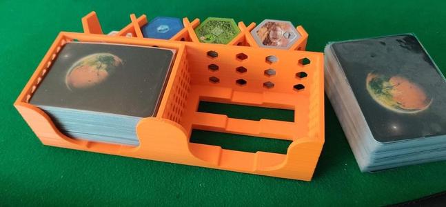 Modified Cards and Hex holder for Terraforming Mars