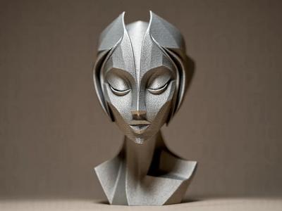 Futuristic Woman Sculpture   