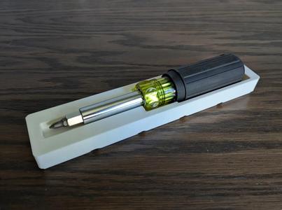 Gridfinity 5x1 bin for Klein Tools 32500 11-in-1 Screwdriver   