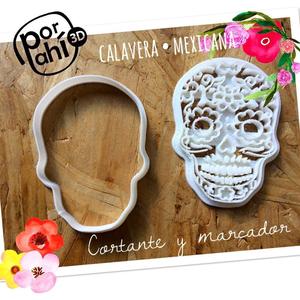 Cookie dough cutter Mexican skull skull