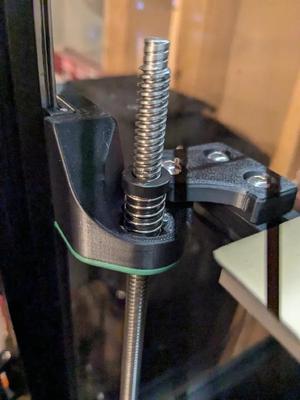 Voron Trident Z-axis mods for preloaded lead screw nuts   