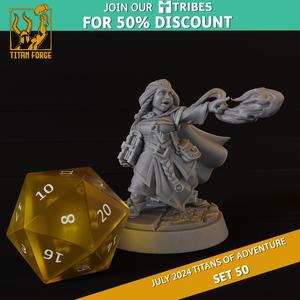 Dwarf Female Wizard - RPG Hero Character D&D 5e - Titans of Adventure Set 50