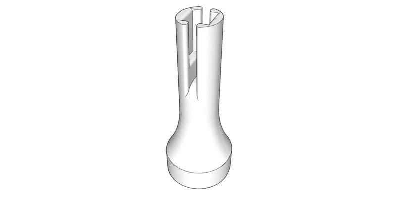 Hearing Aid Insertion Tool with double slit (4x4mm)   