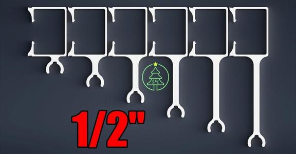 1/2" Side PVC Pipe 3"x2" Downspout Mount Front Zip Tie with Wire Channel