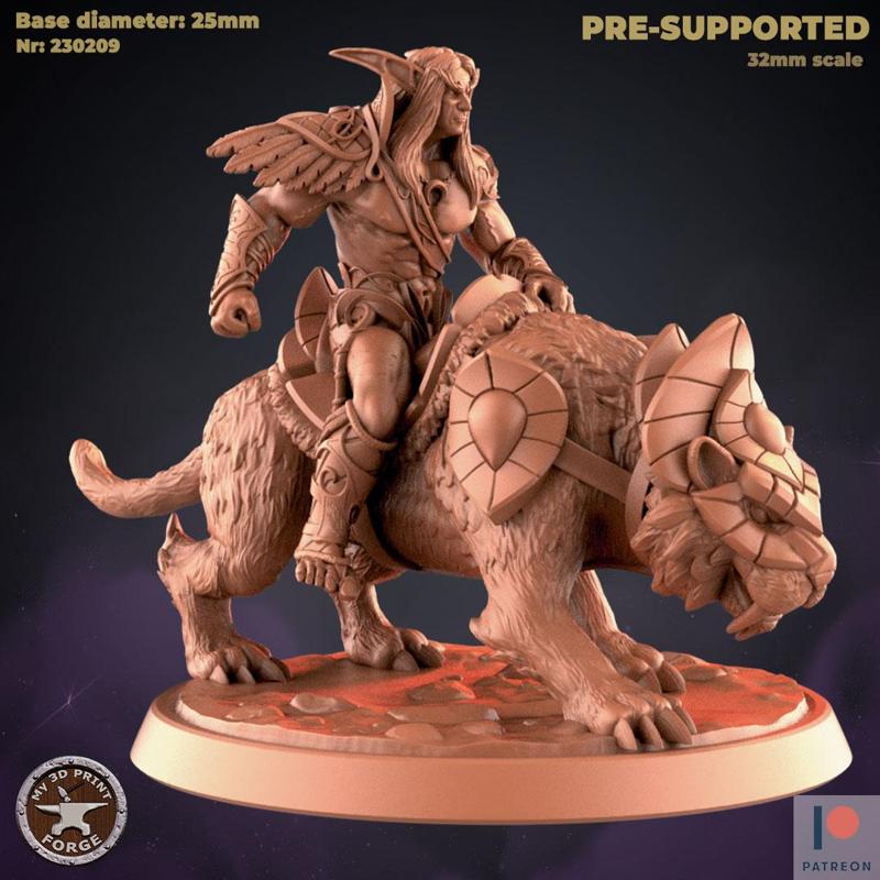 Night Elf Leader on Nightsaber