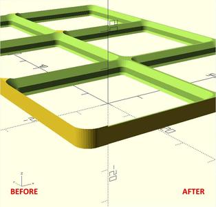 Gridfinity Baseplate OpenSCAD Remix   