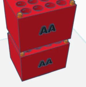 Stackable battery container   