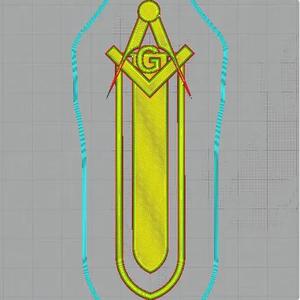 Masonic Square and Compasses Bookmark   