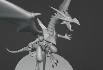 Yugioh Red Eyes Black Dragon 3D Print STL Model Figure DDM