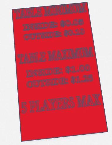 Roulette Table Signs   