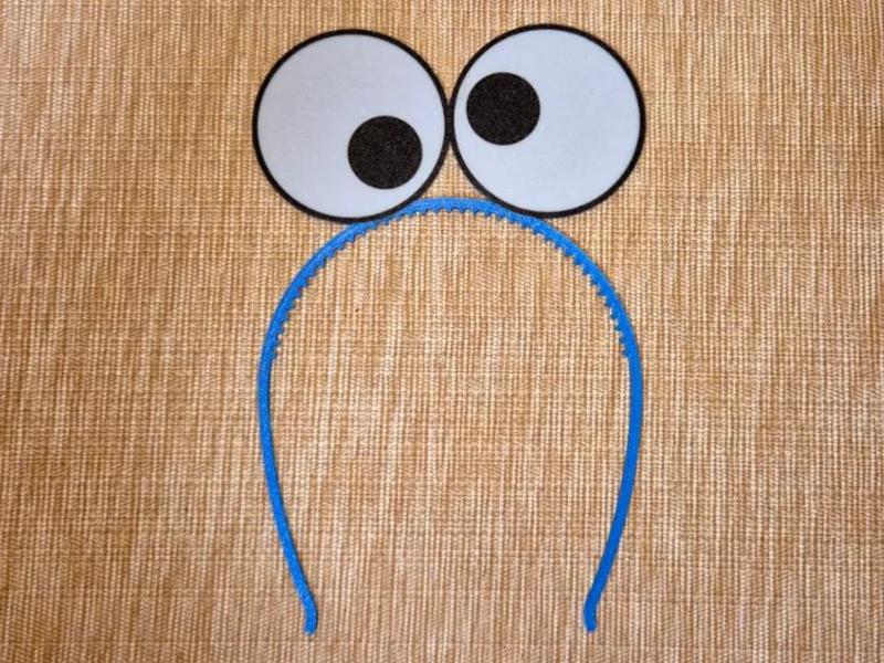 Haarreif mit Augen - wie Krümelmonster   