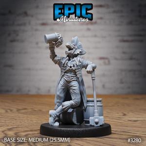 Dragonborn Pirate Drinking ‧ DnD Miniature ‧ Tabletop Miniatures ‧ Gaming Monster ‧ 3D Model ‧ RPG ‧ DnDminis ‧ STL FILE
