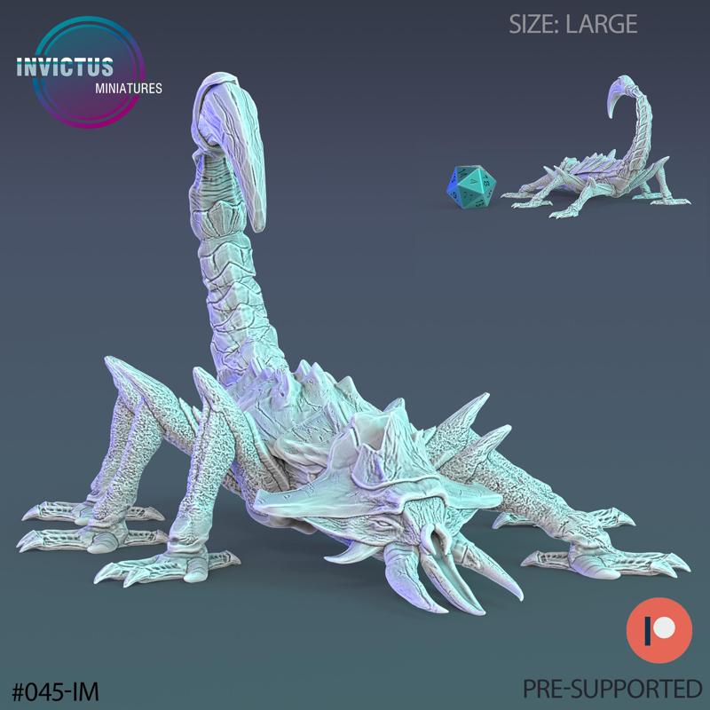 Wastelands Scorpion Attention / Space Arachnid / Alien Beast / Poison Creature / Invasion Army / Cyberpunk / Sci-Fi Encounter