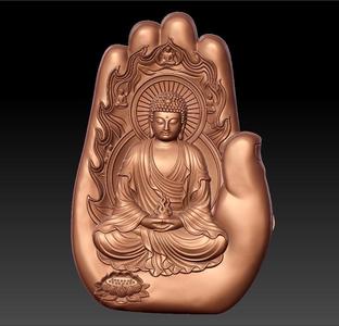 buddha with background of hand