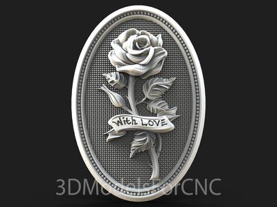 3D Model STL File for CNC Router Laser & 3D Printer Rose