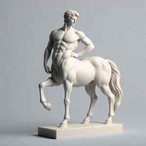 420 Centaur - Full-Body Ivory Figurine, 3d printable, predator, predator, triceratops, t-rex, animal, statue, sculpture, collectible, creature, magic, poodle, bear, dragon, dnd, cat, monster hunter, dog