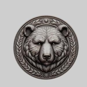 Bear Animal Head Bear Animal Medallion for CNC Router Laser & 3D Printer