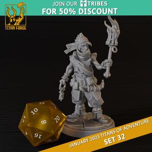Human Male Adventurer - RPG Hero Character D&D 5e - Titans of Adventure Set 32