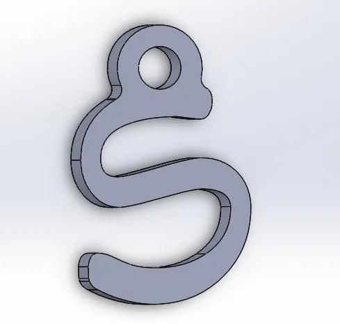 Letter S Keychain   