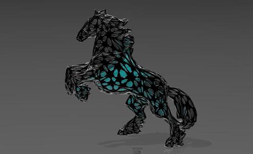 The Majesty of the Tiger - Voronoi Style - Spider Web - LowPoly - Perfect Design - Easy Print - Decor