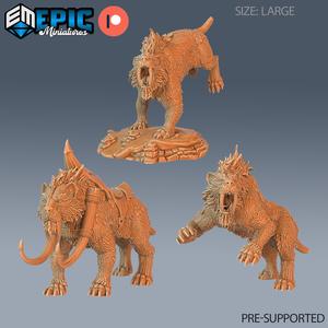 Sabretooth Tiger Set ‧ DnD Miniature ‧ Tabletop Miniatures ‧ Gaming Monster ‧ 3D Model ‧ RPG ‧ DnDminis ‧ STL FILE