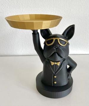 FRENCH BULLDOG BUTLER WITH TRAY - KEY HOLDER - ORGANIZER - JEWELRY
