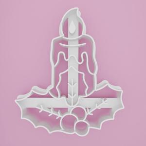 Christmas candle Cookie cutter