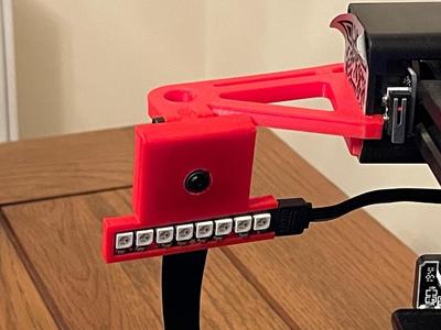 Creality Ender 3 Pi Cam Mount (with Neopixel Stick bracket)