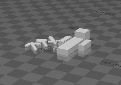Articulated Minecraft Model with tools