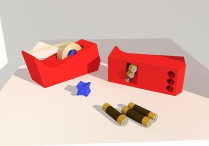 Full size tape dispenser