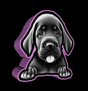 Lightbox labrador puppy lithophane
