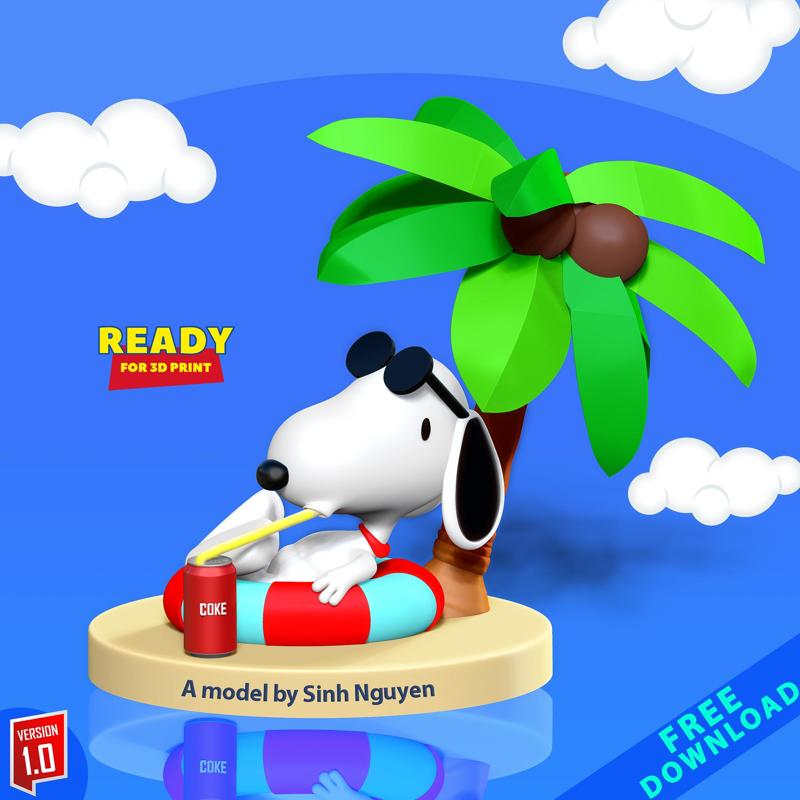 Snoopy at the beach