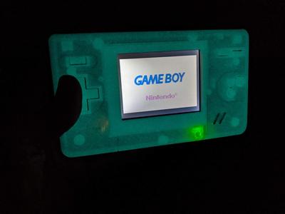 Gameboy Macro XL 2 button face plate full flat