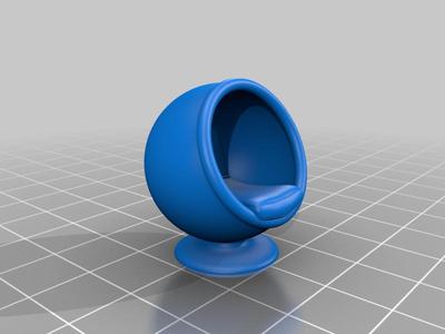 Retro Modern - Ball Chair - Stone Skull Studios